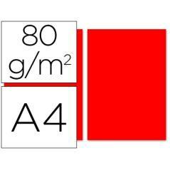 Papel color liderpapel a4 80g/m2 rojo paquete de 100 - Imagen 2