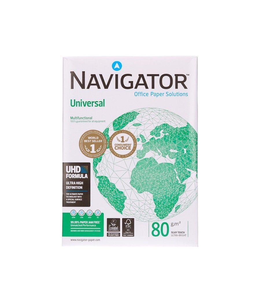 Papel fotocopiadora navigator din a4 80 gramos paquete de 500 hojas PACK 5 UNIDADES - Imagen 4