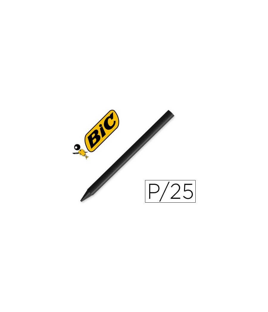 Lápices plastidecor unicolor negro-09 caja con 25 lápices - Imagen 2