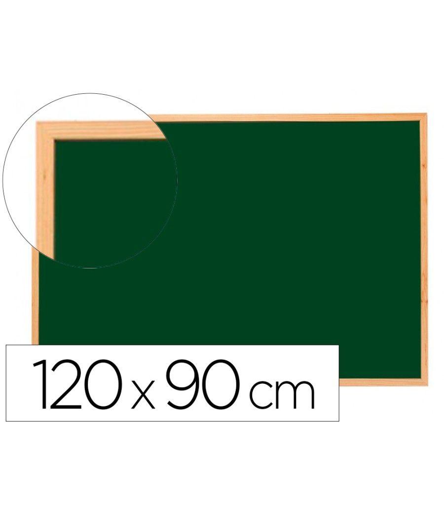 Pizarra verde q-connect marco de madera 120x90 cm sin repisa - Imagen 2