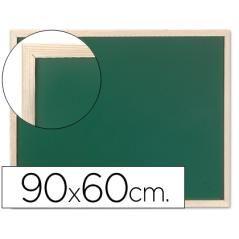 Pizarra verde q-connect marco de madera 90x60 sin repisa - Imagen 2