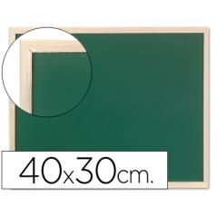 Pizarra verde q-connect marco de madera 40x30 cm sin repisa - Imagen 2