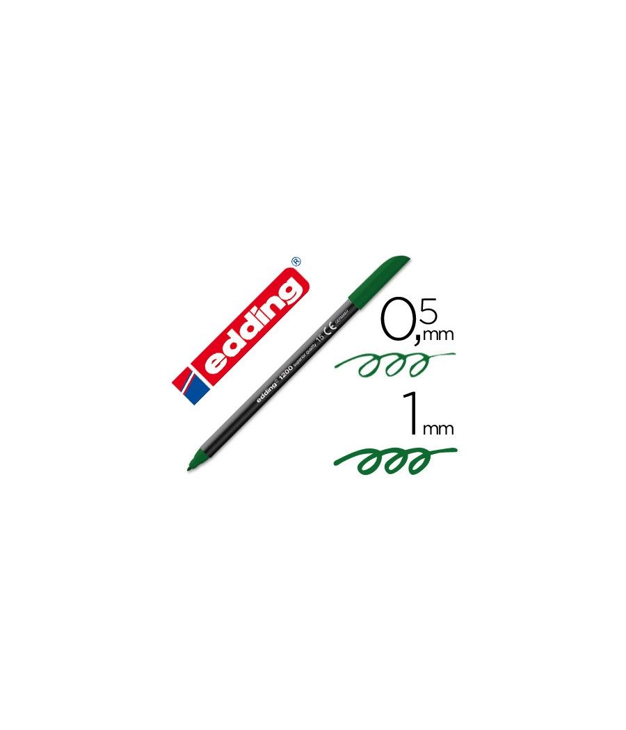 Rotulador edding punta fibra 1200 verde oliva n.15 -punta redonda 0.5 mm PACK 5 UNIDADES - Imagen 2