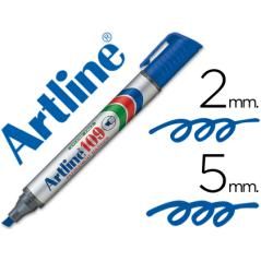 Rotulador artline marcador permanente 109 azul -punta biselada PACK 12 UNIDADES