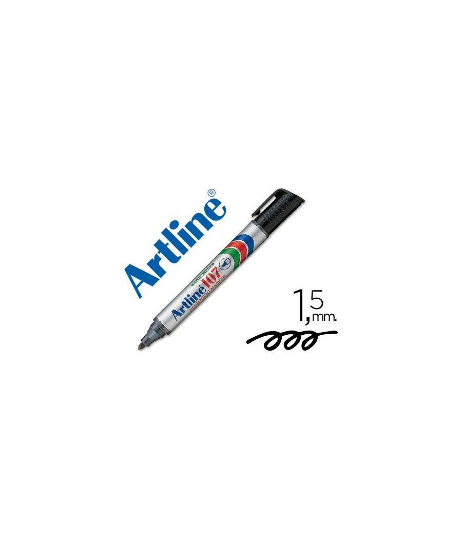 Rotulador artline marcador permanente 107 negro -punta redonda - Imagen 2