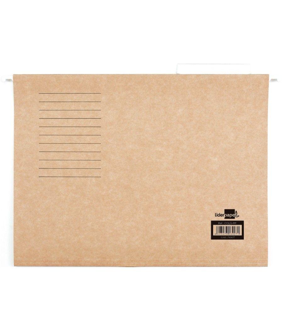 Carpeta colgante liderpapel folio kraft PACK 10 UNIDADES - Imagen 3