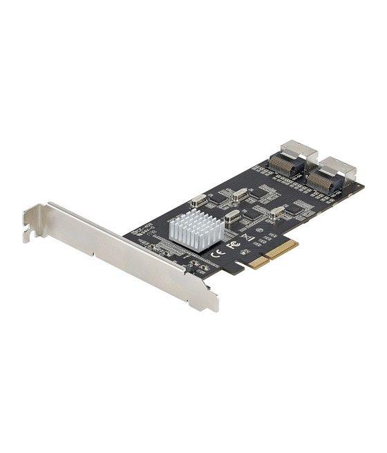 StarTech.com Tarjeta PCIe de 8 Puertos SATA - Tarjeta Adaptadora de Expansión PCI Express SATA con 4 Controladores de Host - Tar