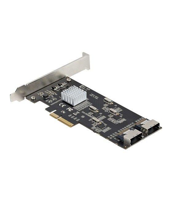 StarTech.com Tarjeta PCIe de 8 Puertos SATA - Tarjeta Adaptadora de Expansión PCI Express SATA con 4 Controladores de Host - Tar