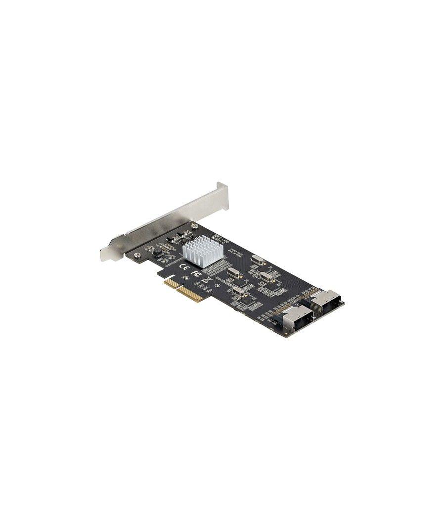 StarTech.com Tarjeta PCIe de 8 Puertos SATA - Tarjeta Adaptadora de Expansión PCI Express SATA con 4 Controladores de Host - Tar