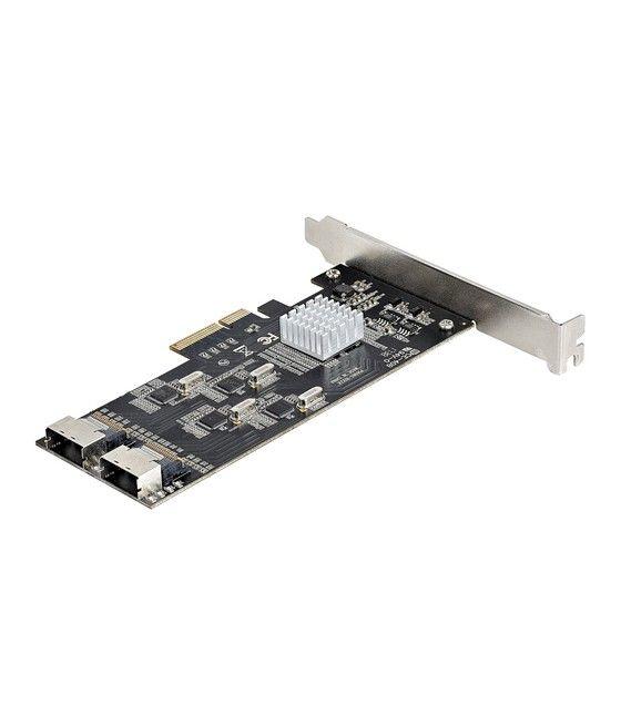 StarTech.com Tarjeta PCIe de 8 Puertos SATA - Tarjeta Adaptadora de Expansión PCI Express SATA con 4 Controladores de Host - Tar