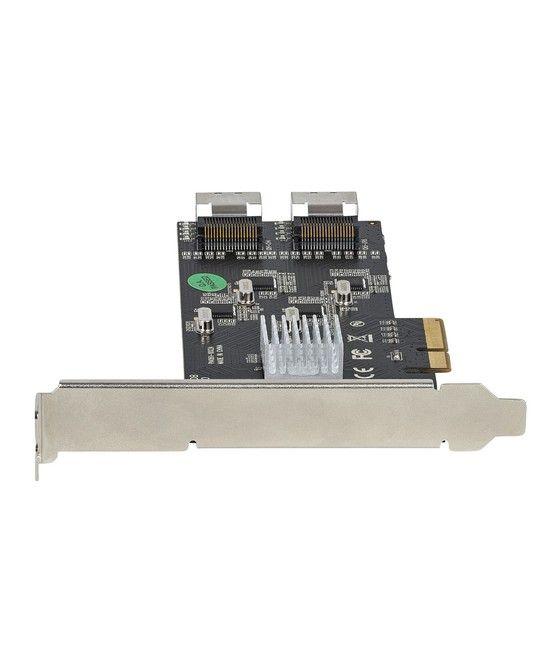 StarTech.com Tarjeta PCIe de 8 Puertos SATA - Tarjeta Adaptadora de Expansión PCI Express SATA con 4 Controladores de Host - Tar