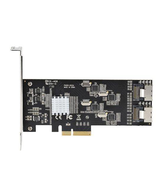 StarTech.com Tarjeta PCIe de 8 Puertos SATA - Tarjeta Adaptadora de Expansión PCI Express SATA con 4 Controladores de Host - Tar