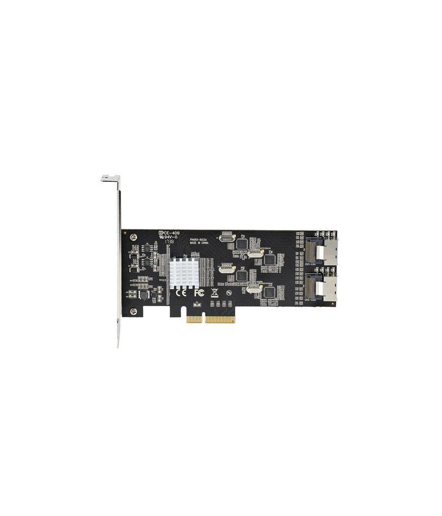 StarTech.com Tarjeta PCIe de 8 Puertos SATA - Tarjeta Adaptadora de Expansión PCI Express SATA con 4 Controladores de Host - Tar