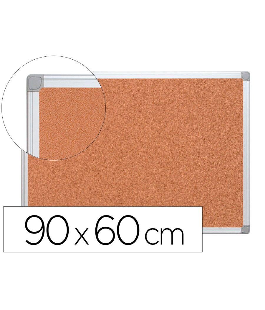 Pizarra corcho q-connect marco de aluminio 90x60 cm - Imagen 2