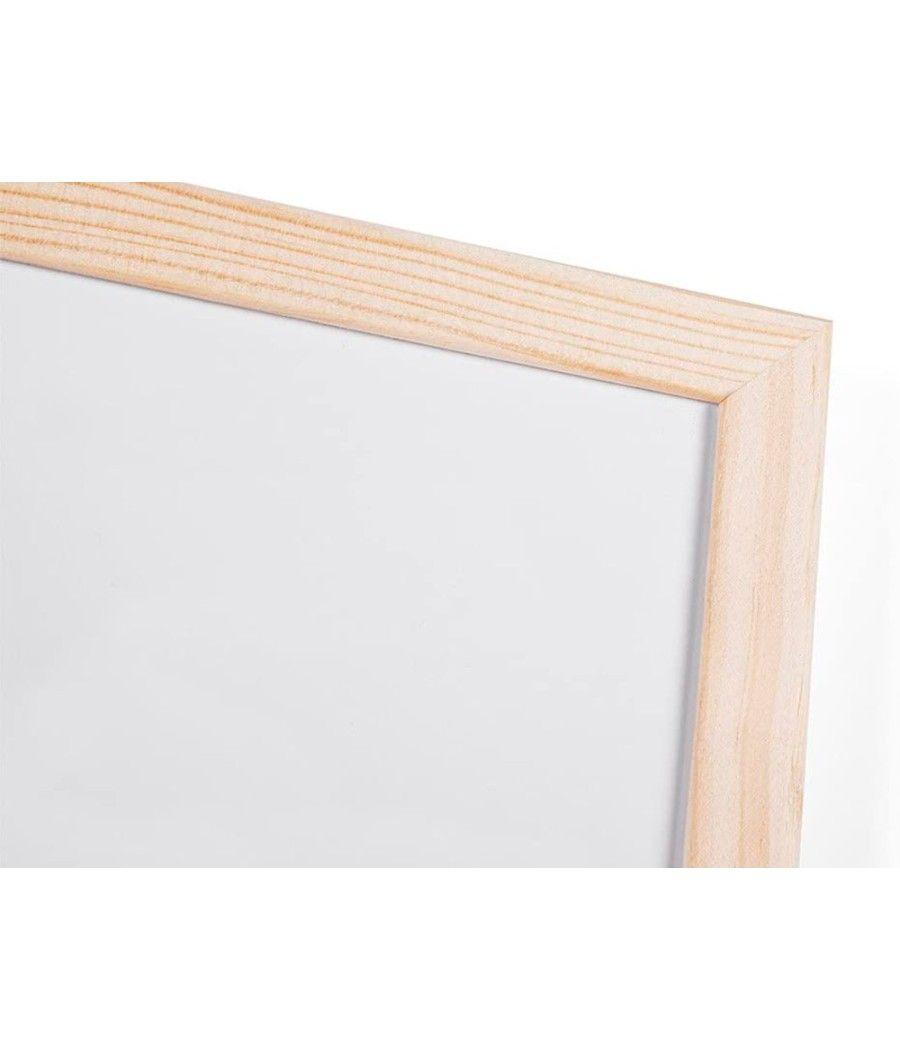 Pizarra blanca q-connect melamina marco de madera 120x90 cm - Imagen 5