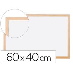 Pizarra blanca q-connect melamina marco de madera 60x40 cm - Imagen 2