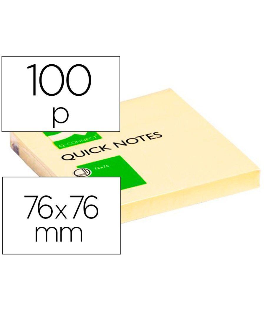 Bloc de notas adhesivas quita y pon q-connect 76x76 mm con 100 hojas PACK 12 UNIDADES - Imagen 2