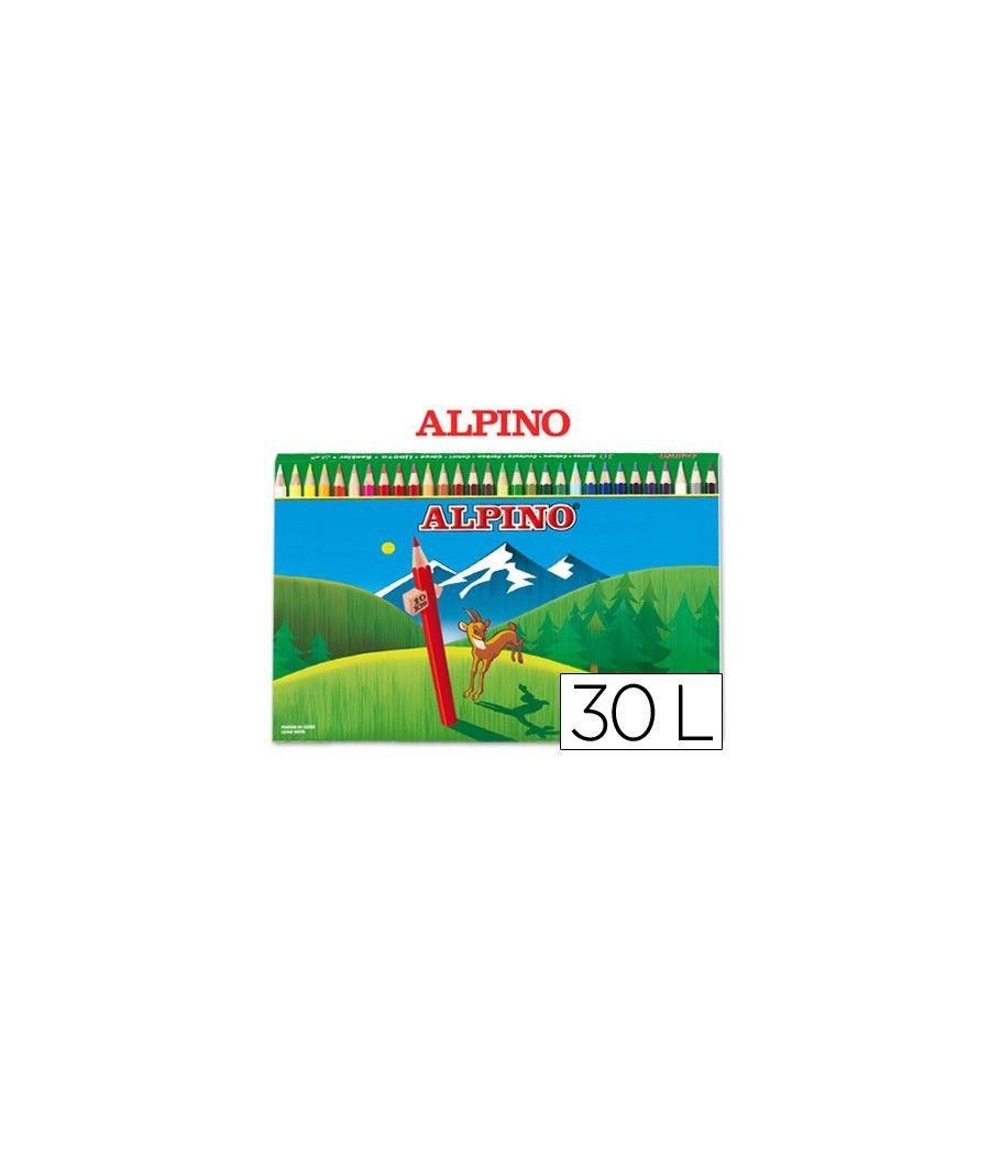 Lápices de colores alpino 659 caja de 30 colores largos - Imagen 2