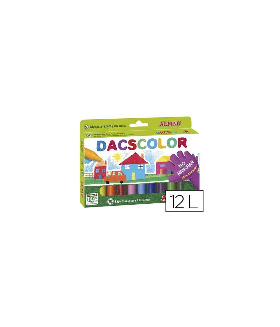 Lápices cera dacscolor caja de 12 colores PACK 6 UNIDADES - Imagen 2