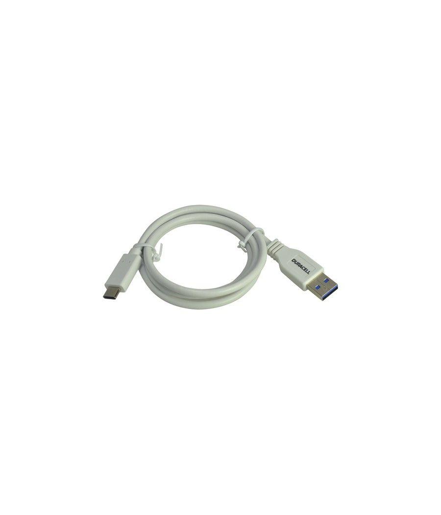 Cable usb tipo-c duracell usb5031w/ usb tipo-c macho - usb macho/ 1m/ blanco - Imagen 2