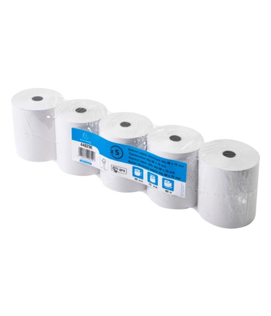 Rollo sumadora exacompta termico 80 mm x 80 mm 44 g/m2 PACK 5 UNIDADES - Imagen 2