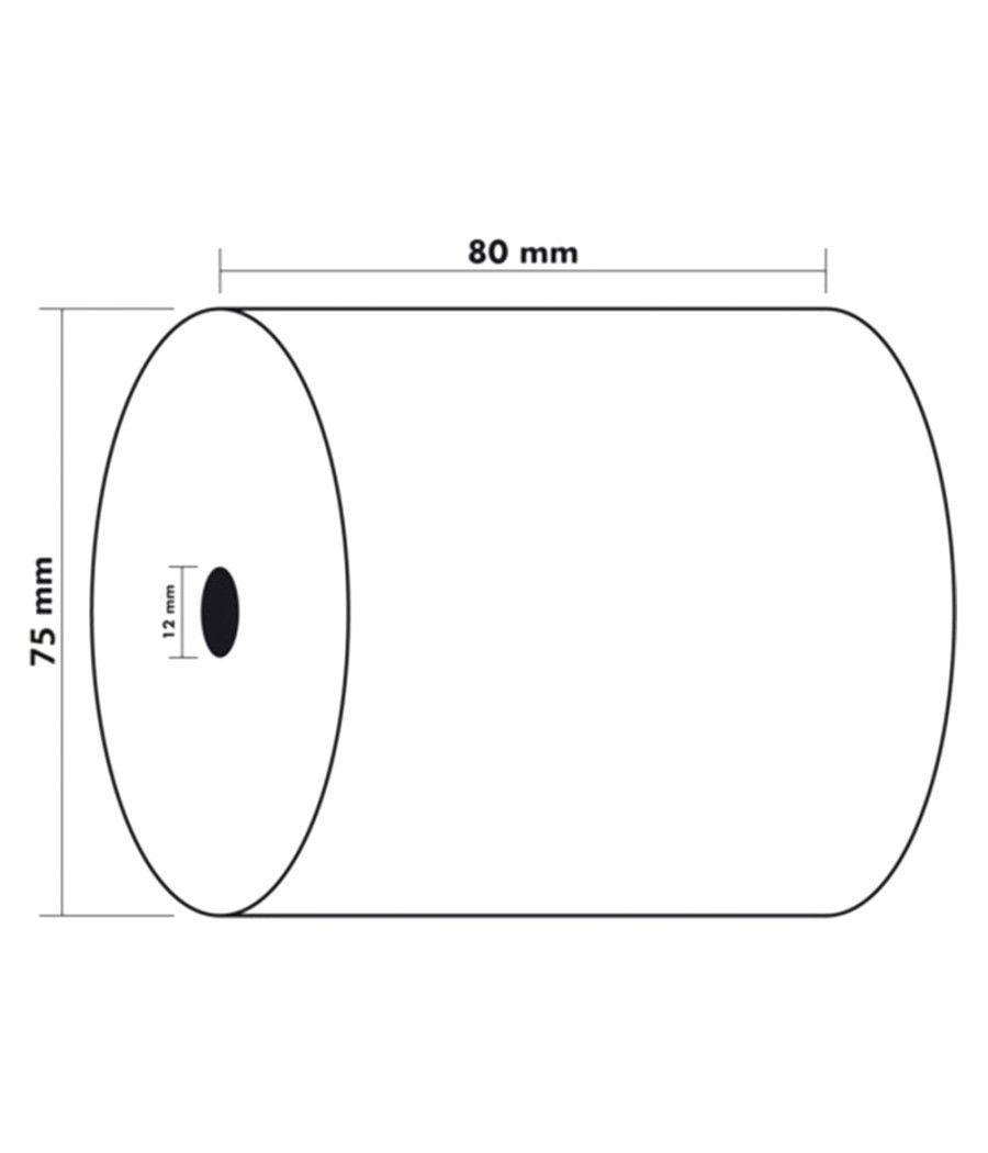 Rollo sumadora exacompta termico 80 mm x 80 mm 44 g/m2 PACK 5 UNIDADES - Imagen 5