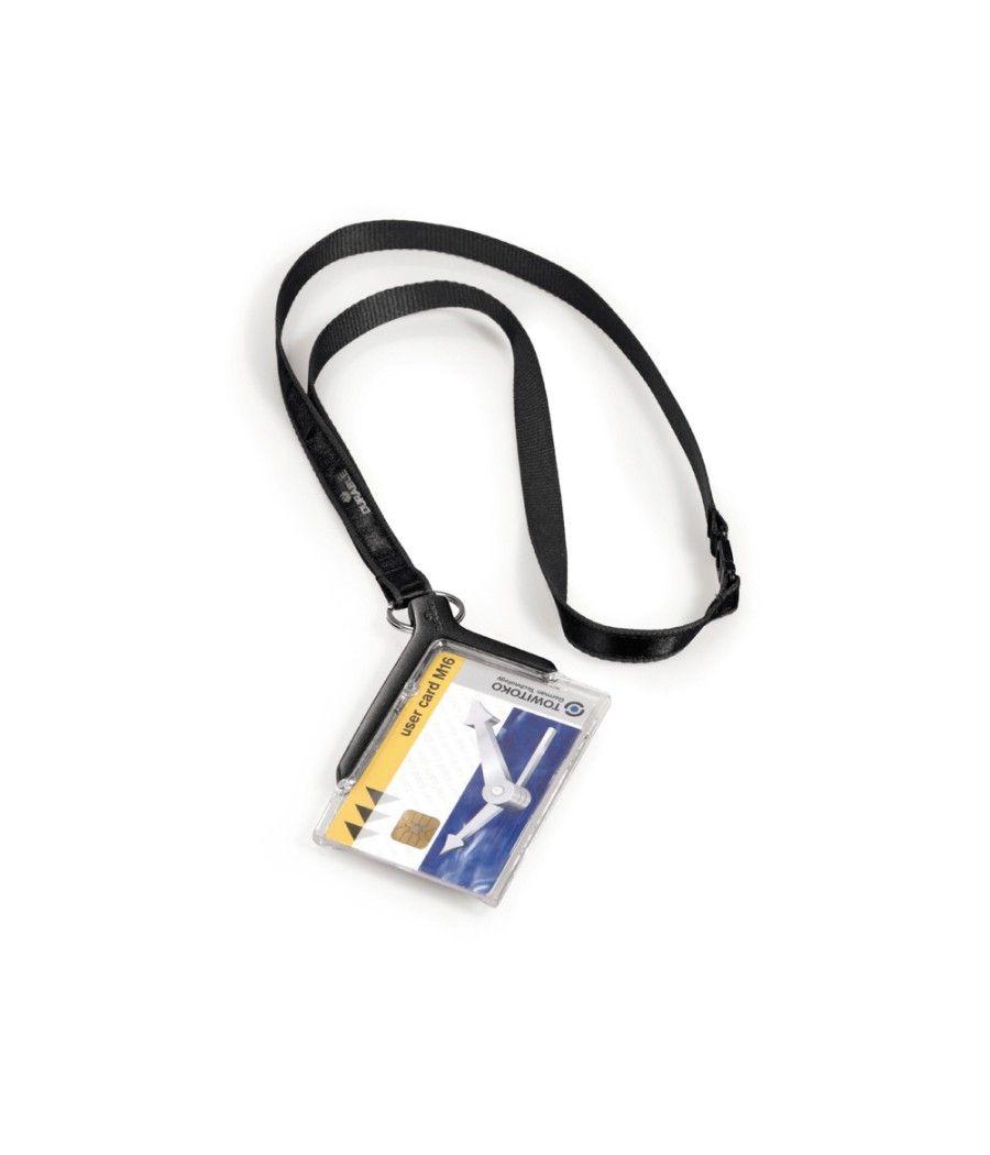 Identificador con cordón plano durable acrilico diagonal 54x85mm PACK 10 UNIDADES - Imagen 2