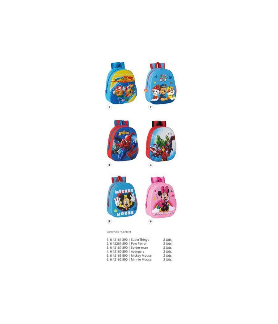 Expositor escolar safta mochilas 3d surtidas 650x280x1580 mm - Imagen 2