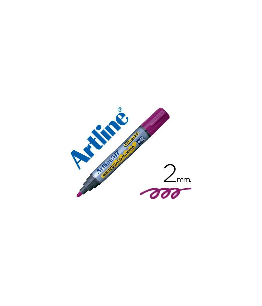 Rotulador artline pizarra ek-517 violeta -punta redonda 2 mm -tinta de bajo olor PACK 12 UNIDADES - Imagen 2