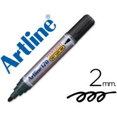 Rotulador artline marcador permanente 170 negro -punta redonda 2 mm -antisecado PACK 12 UNIDADES