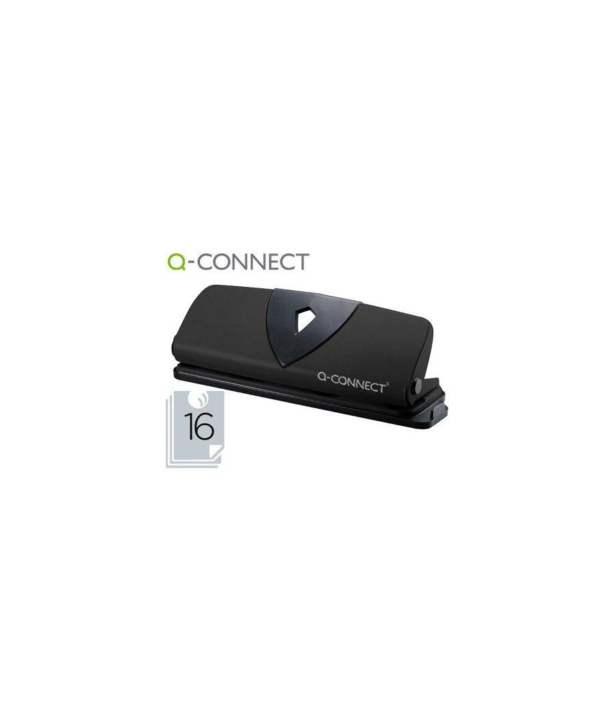 Taladrador q-connect kf01238 negro 4 taladros abertura 1,6 mm capacidad 16 hojas - Imagen 2