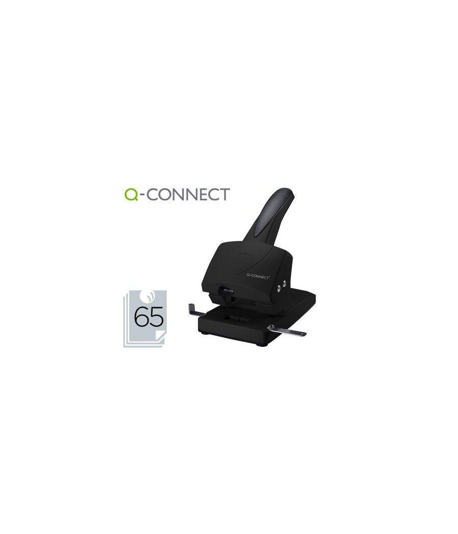 Taladrador q-connect kf01237 negro abertura 6,5 mm capacidad 65 hojas - Imagen 2