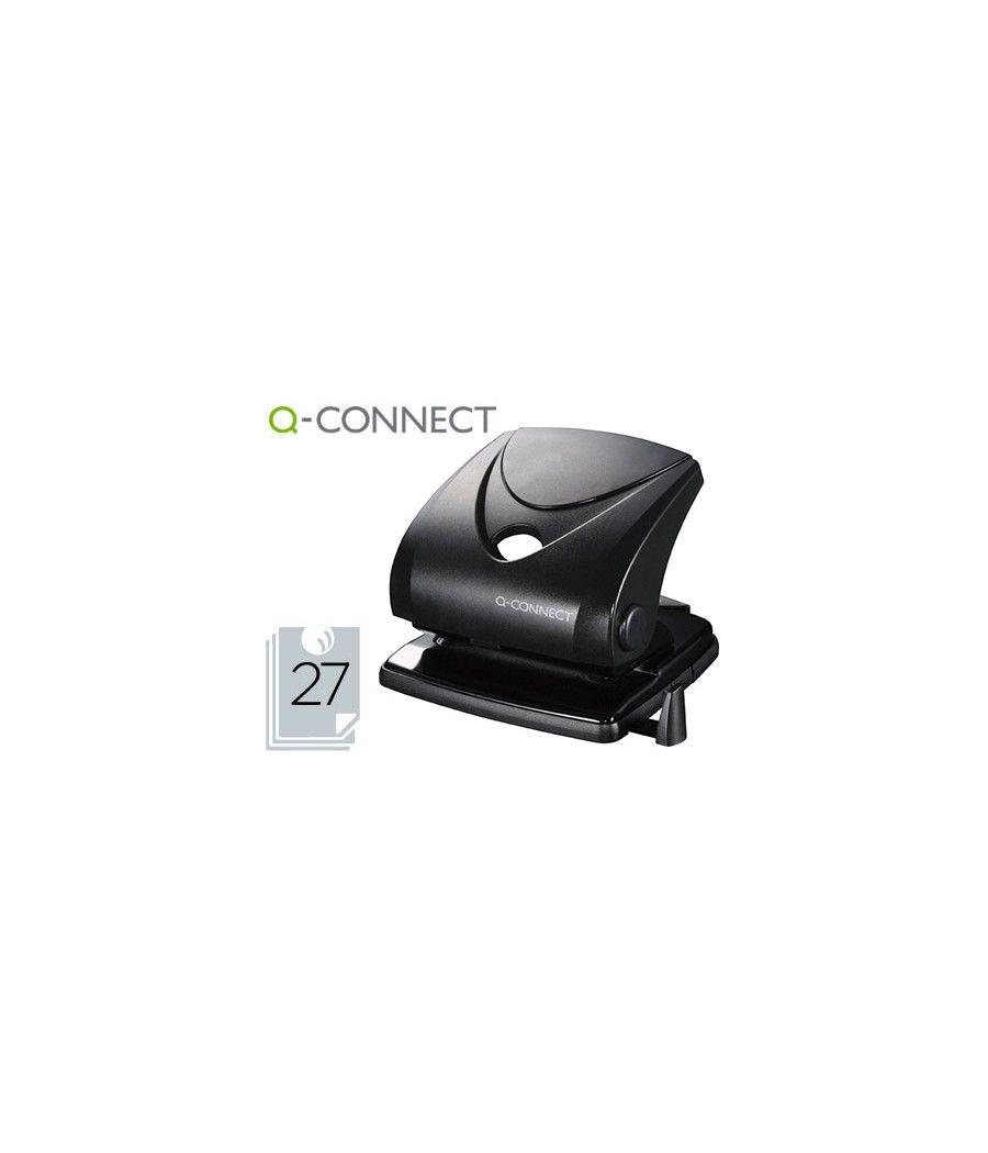 Taladrador q-connect kf01235 negro abertura 2,7 mm capacidad 27 hojas - Imagen 2