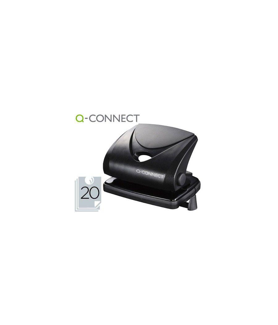 Taladrador q-connect kf01234 negro abertura 2 mm capacidad 20 hojas - Imagen 2