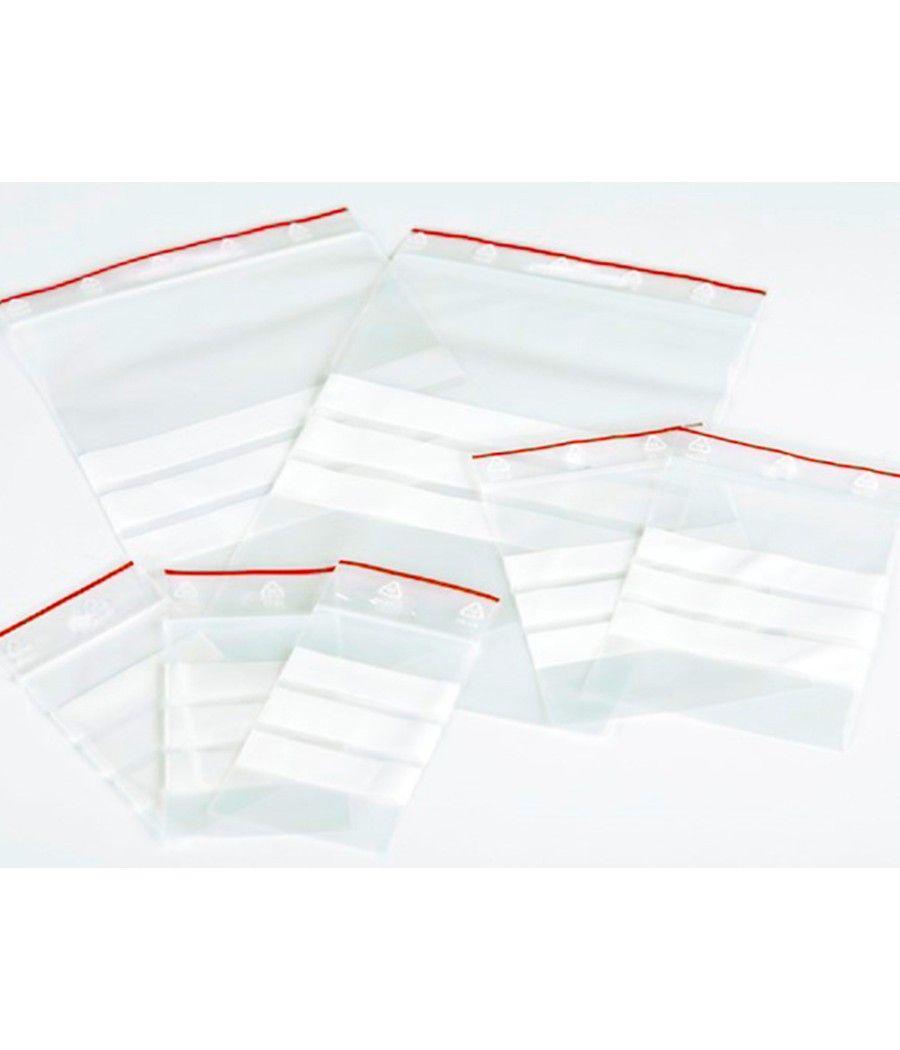 Bolsa plástico autocierre q-connect 100x150 mm paquete de 100 unidades - Imagen 2