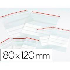Bolsa plástico autocierre q-connect 80x120 mm paquete de 100 unidades - Imagen 1