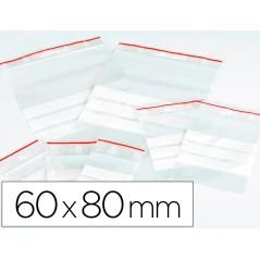 Bolsa plástico autocierre q-connect 60x80 mm paquete de 100 unidades - Imagen 1