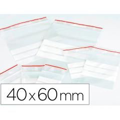 Bolsa plástico autocierre q-connect 40x60 mm paquete de 100 unidades - Imagen 1