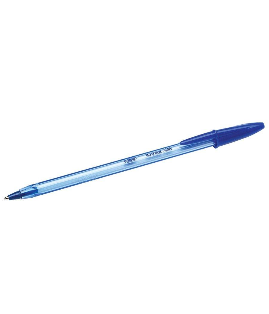 Bolígrafo bic cristal soft azul punta de 1,2 mm PACK 50 UNIDADES - Imagen 2