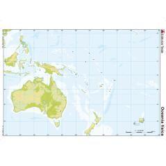 Mapa mudo color din a4 oceania -fisico PACK 100 UNIDADES - Imagen 2