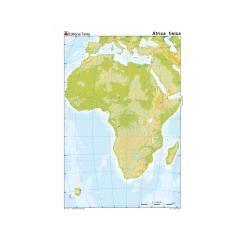 Mapa mudo color din a4 africa -fisico PACK 100 UNIDADES - Imagen 2