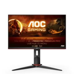 AOC 24G2SU/BK pantalla para PC 60,5 cm (23.8") 1920 x 1080 Pixeles Full HD Negro, Rojo - Imagen 1