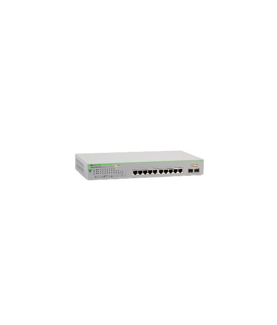 Allied Telesis GS950/10PS Gestionado Gigabit Ethernet (10/100/1000) Energía sobre Ethernet (PoE) Verde, Gris - Imagen 1