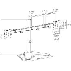 V7 Soporte para monitores de escritorio doble - Imagen 7