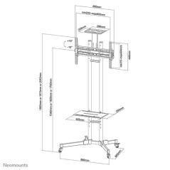 Neomounts by Newstar Soporte de suelo móvil para TV - Imagen 16