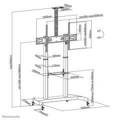 Neomounts by Newstar Soporte de suelo móvil para TV - Imagen 3