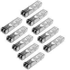 StarTech.com Paquete de 10 Módulos SFP Compatibles con HPE J4858C - 1000BASE-SX - Fibra Multimodo MMF de 1 GbE - SFP Ethernet Gi