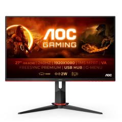 AOC G2 C27G2ZU/BK pantalla para PC 68,6 cm (27") 1920 x 1080 Pixeles Full HD LED Negro, Rojo - Imagen 1