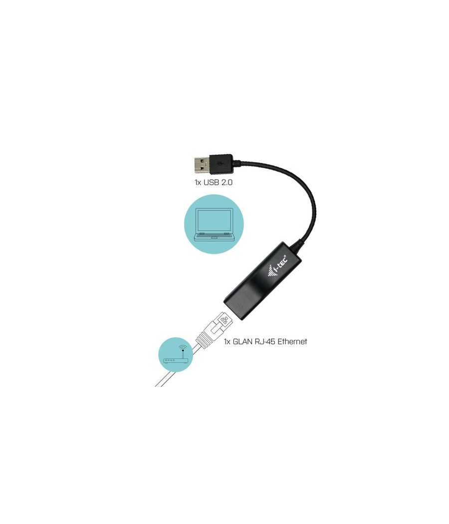 i-tec Advance USB 2.0 Fast Ethernet Adapter - Imagen 2
