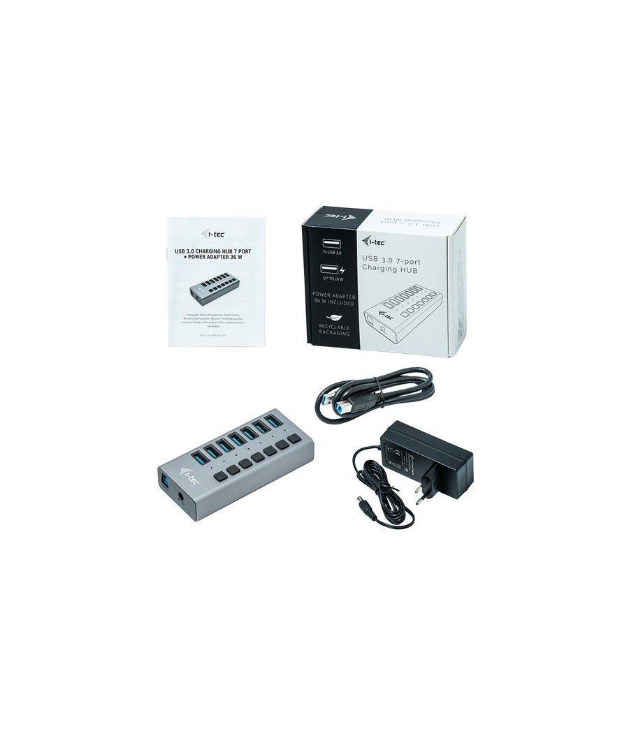 i-tec USB 3.0 Charging HUB 7port + Power Adapter 36 W - Imagen 3